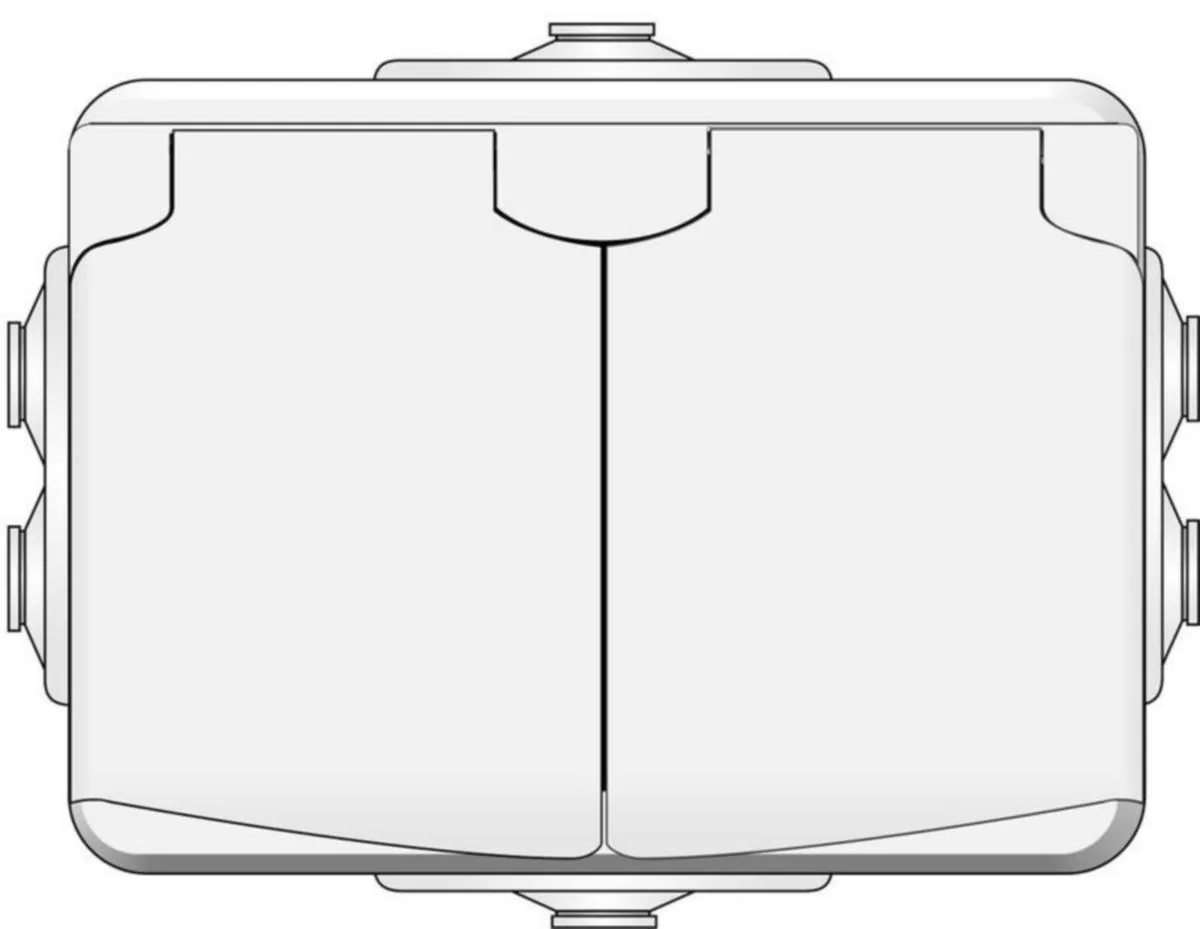 Pistorasia Norwesco AquaBest 2S/16A/250V/IP44 PPR 0X VAL – valkoinen