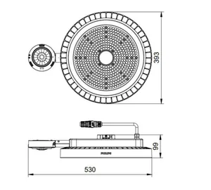 Syväsäteilijä Philips CoreLine highbay - SYVÄSÄTEILIJÄ CORELINE HIGHBAY 25000LM 840 SIA IP65 WB H4