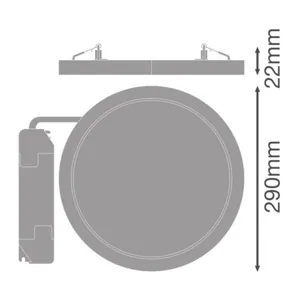 Alasvalo Ledvance Downlight PFM - ALASVALO LEDVANCE DL UNIV D300 22W CCT DALI