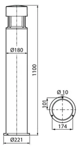 Pollarivalaisin Airam Greta Big LED - POLLARIVALAISIN AIRAM GRETA BIG 16.8W/830 AN