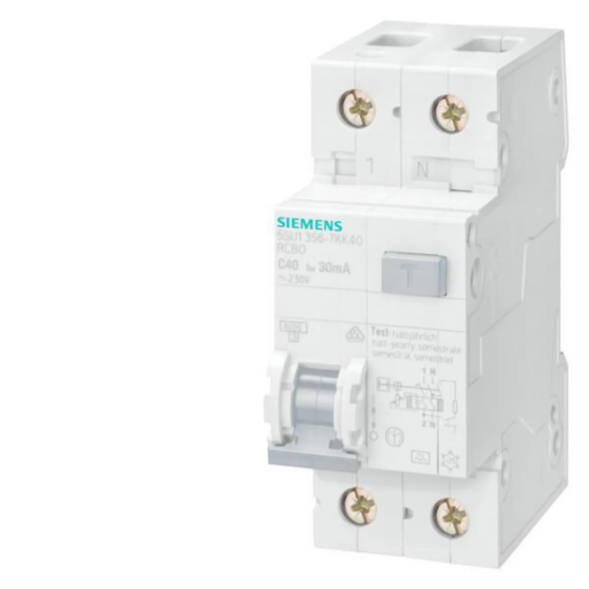 Vikavirtasuojakytkin Siemens Sentron 5SU - VIKAVIRTASUOJAKYTKIN SENTRON 5SU1354-6KK06