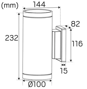 Seinävalaisin ulko Hide-a-lite Milo XL II - SEINÄVALAISIN ULKO HIDE A LITE MILO XL II 3000K HARMAA