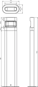 Seinävalaisin ulko Theben theLeda D - SEINÄVALAISIN ULKO THELEDA D IP55 LED8.5W 3000K 760LM ALU