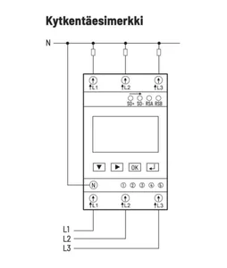 Energiamittari DIN Eltako Sarja 16 - ENERGIAMITTARI DIN 16 SARJA 3-VAIHE, 3X100A, SUORA, MODBUS