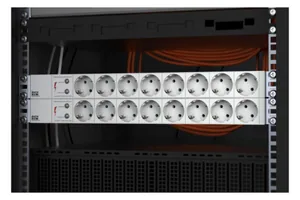 Jatkopistorasia Bachmann 19" - JATKOPISTORASIA BACHMANN 19" PDU BASIC 1U, 8 X PR+YLIJ.
