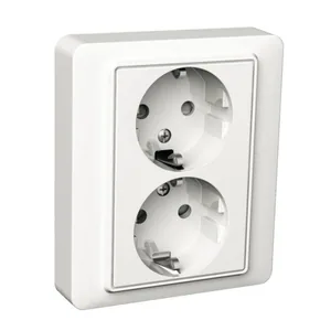 Pistorasia Schneider Electric Exxact 2-osainen kokopeitelevyllä - PISTORASIA EXXACT 2S/16A/IP21 UPJ 2X VAL