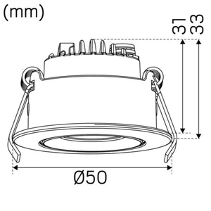 Alasvalo Hide-a-lite Optic Deep XS Tilt - ALASVALO OPTIC IP44 205lm 4W Tune WH TILT