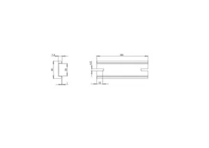 DIN-kisko Fibox MNX 35 - FIBOX ASENNUSKISKO MIV 10   35x100