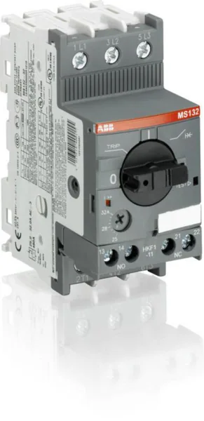 Moottorinsuojakatkaisija + apu-/ hälytyskosketin ABB MS132+HKF MS132-20-HKF1-11