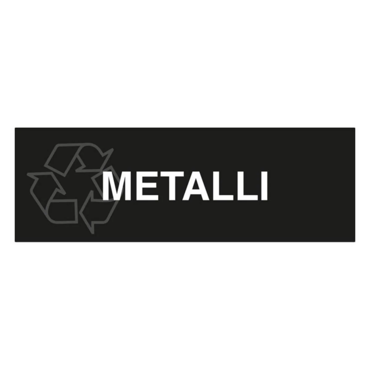 Jäteastiatarrat ST - JÄTEASTIATARRA ST METALLI 300x100mm LAMINOITU