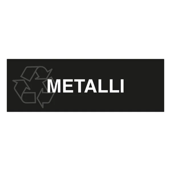 Jäteastiatarrat ST JÄTEASTIATARRA METALLI 300x100mm LAMINOITU