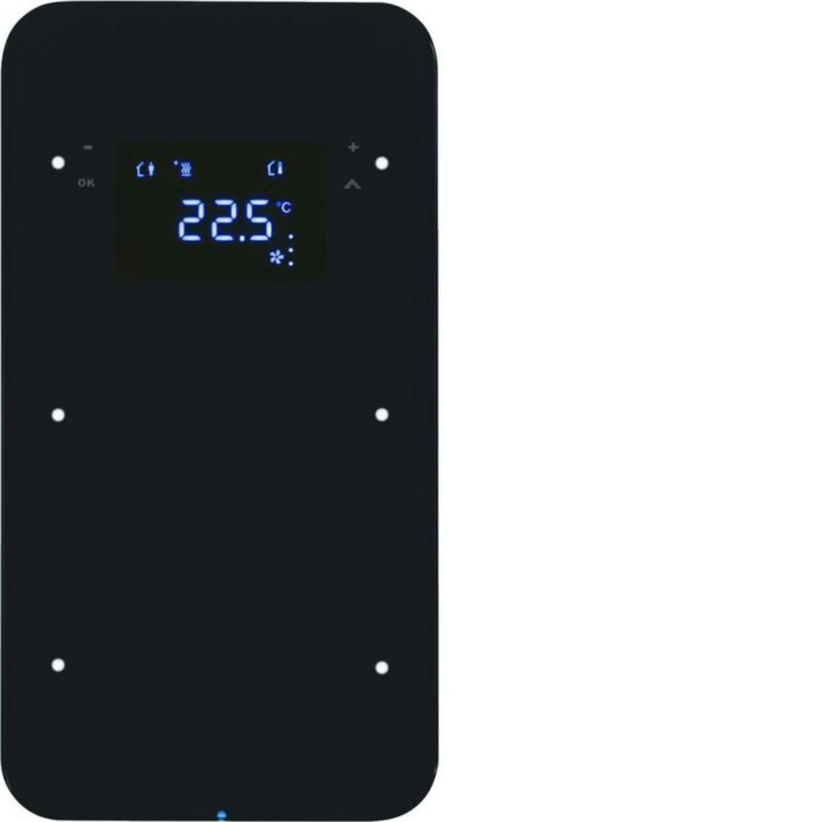 Painike KNX Hager R.1 2OS TERM+LED-N. LASI MUS – musta