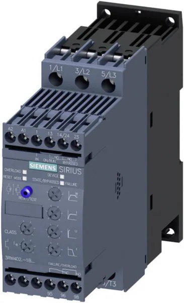 Pehmokäynnistin Siemens Sirius 3RW4026-1BB14 11KW/400V 25A