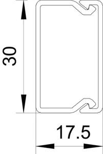 Asennuskanava+kansi OBO LFS WDKH HF - ASENNUSKANAVA LFS WDKH-15030RW,HF 17,5X30X2000