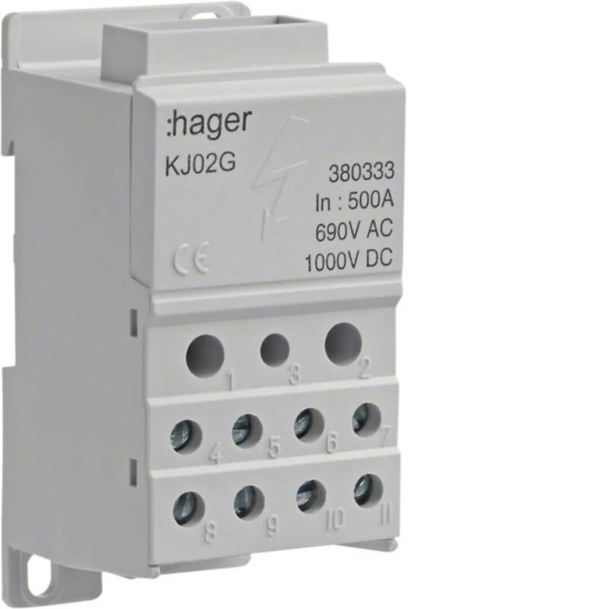 Haaroitusliitin Hager - HAAROITUSLIITIN HAGER KJ02G 1N 500A CU24X6 690VAC