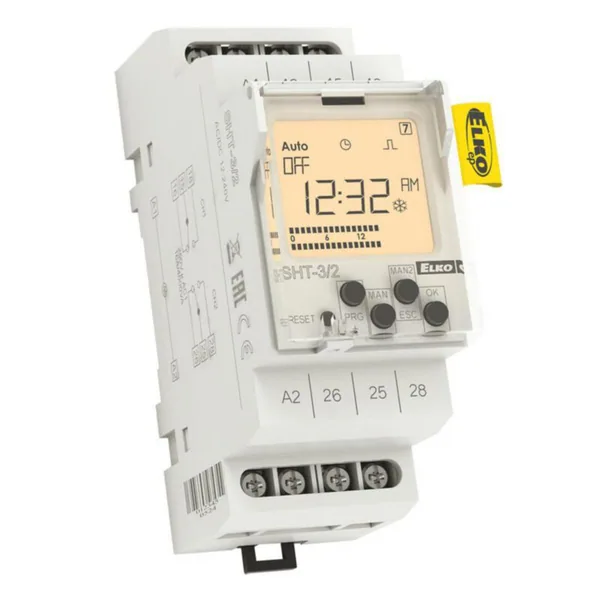 Kellokytkin digitaalinen Elko SHT-3/2 VUO 2-KAN 16A 12-240V