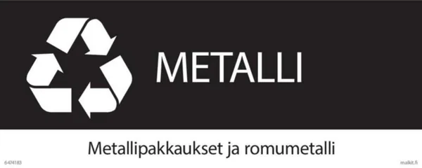 Merkintätarra Malkit Jätelajittelu JÄTEASTIA METALLI 400X160