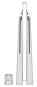 Pylväsjalusta (kiinnitys muovilukitusrenkaalla) Lujabetoni RBJ-A1,A2,A3 - PYLVÄSJALUSTA LUJABETONI RBJ-A2 (38-50. 60.3MM. 1-3M)