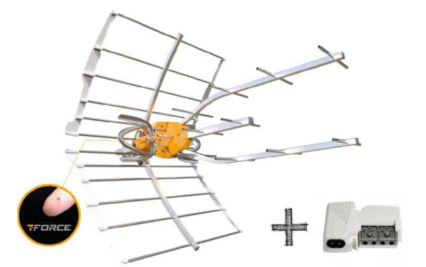 UHF-antenni Televes TForce Ellipse Boss +virtalähde