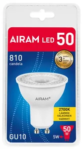 Kohdelamppu Airam Led PAR16 blisterpakkaus - KOHDELAMPPU AIRAM LED PAR16 827 345LM GU10 36D