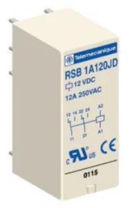 Pistokantarele Schneider Electric Zelio - PISTOKANTARELE ZELIO 24VAC, 1C/O, 12A