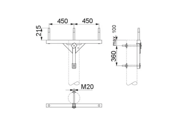 Taso-orsi Ensto UN SH151.0 PAS/BLL 450mm