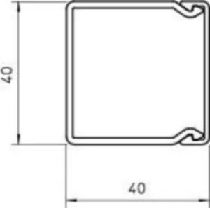 Asennuskanava OBO LFS WDK - ASENNUSKANAVA LFS WDK40040RW, 40X40X2000 PVC VAL