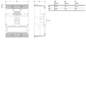 Liitinsuoja Hager h3 - LIITINSUOJA H3 HYE025H H800-H1000 3N LYHYT