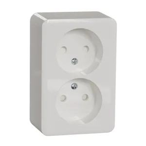 Pistorasia Schneider Electric Exxact 2-osainen pinta IP21 - PISTORASIA EXXACT 2N/16A/IP21 PPR 2X VAL