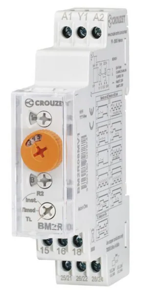 Aikarele monitoimi Crouzet BM2R, 12-240VAC/DC