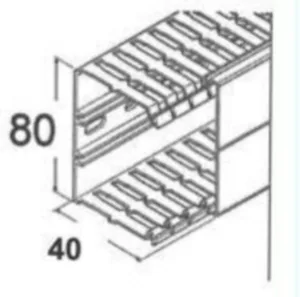 Johdotuskouru Hager Tehalit.HA7 - JOHDOTUSKOURU TEHALIT.HA7 HA7 40x80x2000 PC/ABS VHA