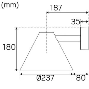 Seinävalaisin ulko Hide-a-lite Peak - SEINÄVALAISIN ULKO PEAK PEAK E27 ANTRASIITTI