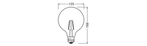Sisustuslamppu Ledvance Performance Classic Globe - SISUSTUSLAMPPU LEDVANCE G125 1,8W/827 250LM E27 CL