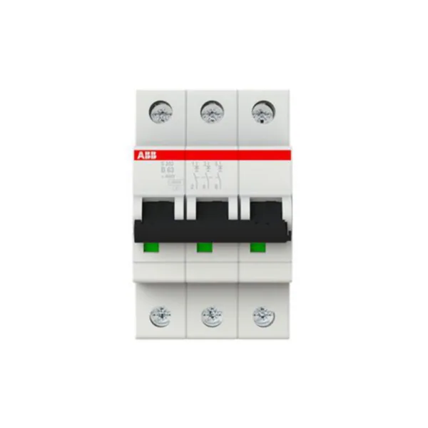 Johdonsuojakatkaisija ABB S200 B-käyrä 3-nap S203-B63 B63A