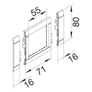 Peitelevy Hager Ecoline 55x55 - PEITELEVY ECOLINE GR0800A9011 55X55 MUS