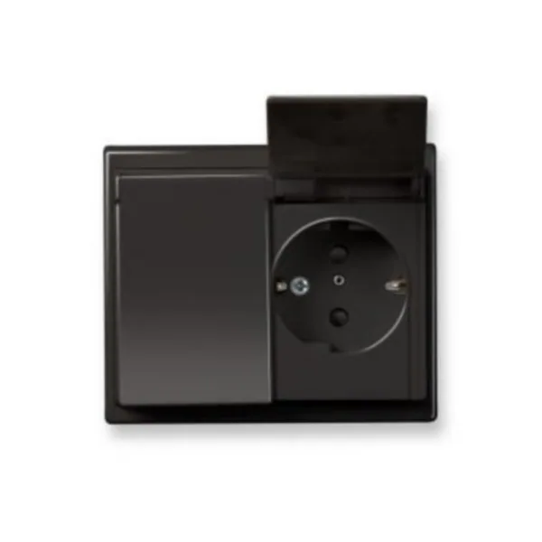 Pistorasia Ensto Intro IP44 2S/16A/IP44 UPJ 0X MUS