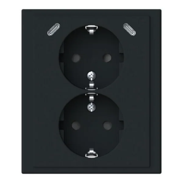 Pistorasia + USB ABB Impressivo maadoitettu 2-osainen 2S/16A/IP21 UKJ 0X USBC+C MMUS