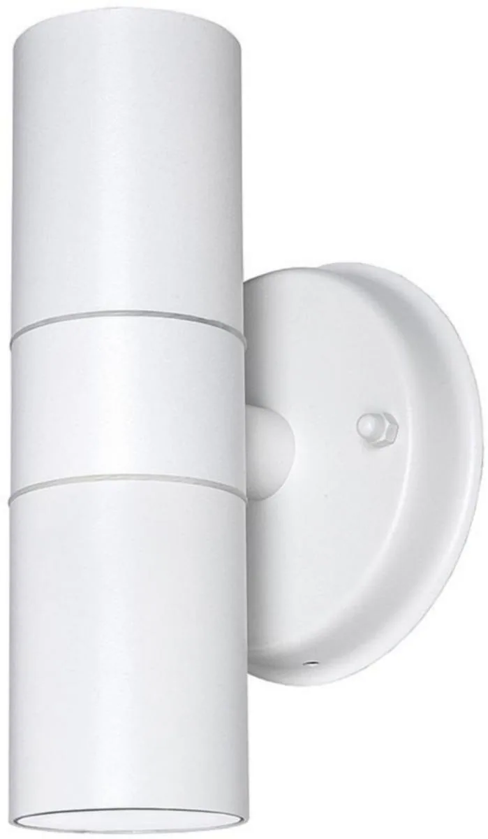 Seinävalaisin ulko Airam Alppila Double IP44 2XGU10 GLC WH – valkoinen