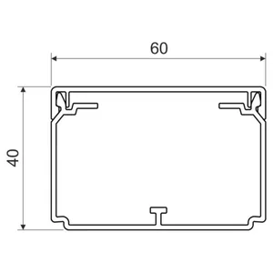 Asennuskanava a-collection LH - ASENNUSKANAVA A-COLLECTION LH60X40 HD PVC 60X40X2000VAL