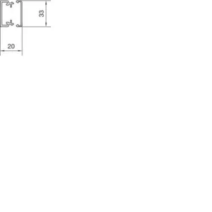 Asennuskanava Hager Tehalit.LF tarralla - ASENNUSKANAVA TEHALIT.LF LF20035 PVC 20X33X2000 TAR MUS
