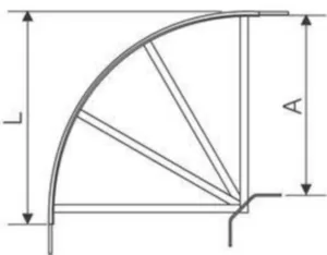 Kulmakappale Systemal Presto Kulma 90° 0-sarja - KULMAKAPPALE SYSTEMAL PRESTO NB050 KULMA 90°
