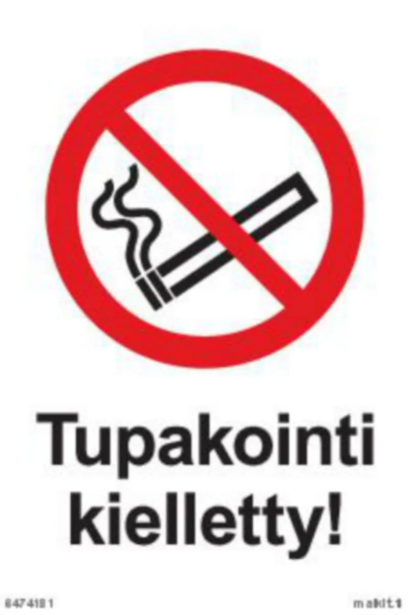 Merkintätarra Malkit Kielto - MERKINTÄTARRA MALKIT TUPAKOINTI KIELLETTY 80X120