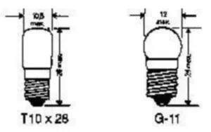 Merkkilamppu Perel E10 - MERKKILAMPPU PEREL 62403 E10 24V 3W