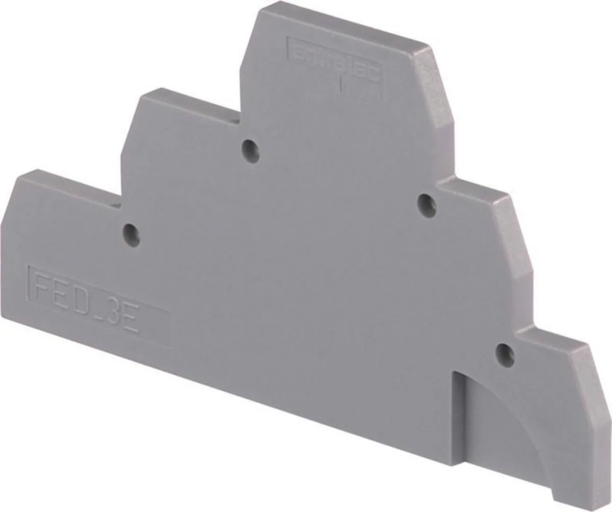 Päätylevy TE / ABB Entrelec -liittimet 3MM, D 2,5/6.D – harmaa