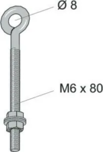 Silmukkaruuvi MP-Bolagen - SILMUKKARUUVI MP-BOLAGEN MP-930E M6X80 MM