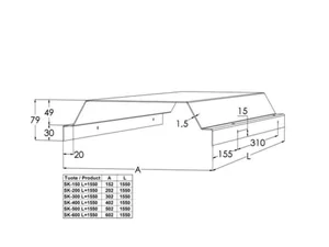 Kaapelitien kansi Meka KS tikashylly - KAAPELITIEN KANSI TIKASH. MEKA SK-150 L=1550 PG