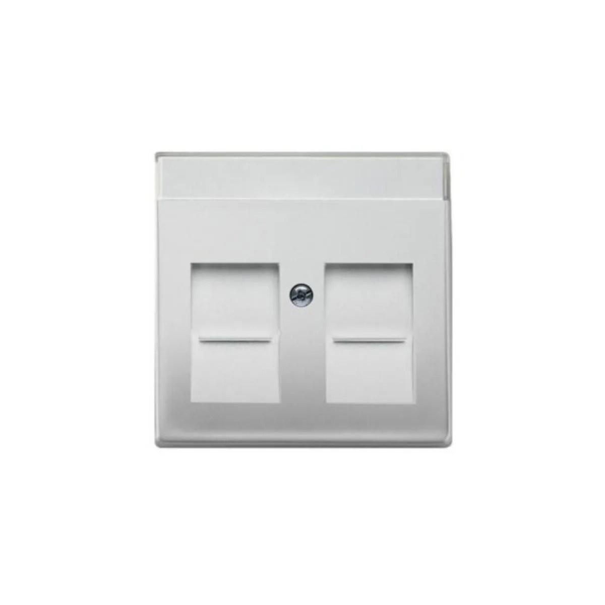 Keskiölevy ABB Impressivo RJ45 pölyluukut - KESKIÖLEVY IMPRESSIVO 2XRJ45 PÖLYLUUKUT RST