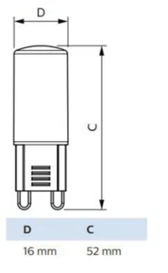 Pienoislamppu Philips CorePro LEDcapsule - PIENOISLAMPPU COREPRO G9 827 470LM 40W=3.7W ND