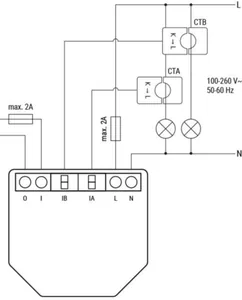 Rasiaan asennettava energiamittari Shelly - ENERGIAMITTARI RASIA-AS. SHELLY EM GEN4 + 50A CT