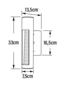 Seinävalaisin ulko Konstsmide Udine - SEINÄVALAISIN ULKO KONSTSMIDE UDINE 7536-750 IP44 2X6W MU